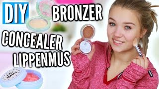 DIY SCHMINKE ♡ Bronzer Concealer Lippenmus  Julia Beautx [upl. by Piegari]