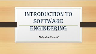 Introduction to software engineering  Malayalam Tutorials [upl. by Cuttler]