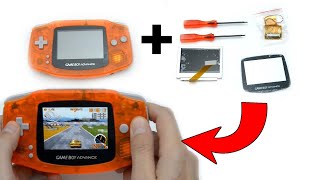 Upgrading a Gameboy Advance screen to backlight [upl. by Naneik727]