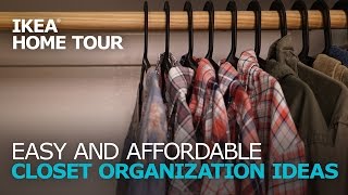 Easy amp Affordable Closet Organization Ideas  IKEA Home Tour [upl. by Lynette954]