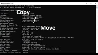 How to CopyMove any filefolder from one drive to another drive using Command Prompt [upl. by Ietta]