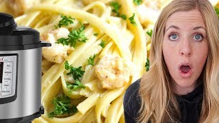 Instant Pot CREAMY Shrimp Alfredo Pasta Recipe [upl. by Branca]