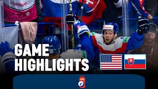 USA Vs Slovakia Highlights 2024 IIHF Mens Ice Hockey World Championship [upl. by Swope]