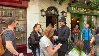 LONDON WALK on Sherlock Holmes’ Baker Street from Grosvenor Square incl Madame Tussauds  England [upl. by Odnaloy]