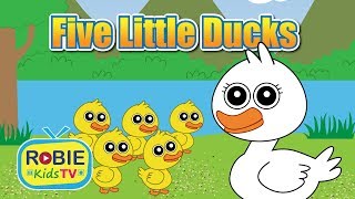 Five Little Ducks Kids Songs  Nursery Rhymes With Lyrics [upl. by Anahgem578]