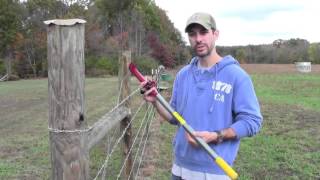 Livestock Fence Bracing and Stretching [upl. by Annwahs]