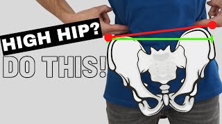 How To Self Correct FIX a High Hip Uneven Pelvis [upl. by Yssak383]