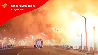 Brandweer Haaglanden  Incident Vreugdevuur Scheveningen 2019 [upl. by Huba]