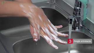 TECHNIQUE DE LAVAGE DES MAINS EN 7 ETAPES COVID19 [upl. by Markson858]