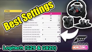 Best Forza Horizon 5 Logitech Wheel Settings G29 amp G920 [upl. by Llerol]