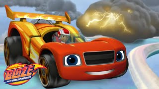 Race Car Blaze Flies Through A Storm ⛈  Blaze and the Monster Machines [upl. by Ecyla53]