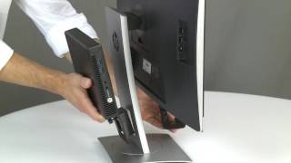 Mounting video HP Desktop Mini and Elite Display Mounting Bracket [upl. by Alemac]