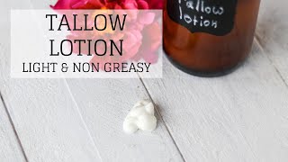 Tallow Lotion Recipe  LIGHT NON GREASY  Bumblebee Apothecary [upl. by Enialem93]