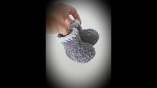 How to crochet baby booties QUICK AND EASY [upl. by Button280]