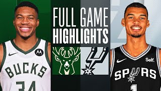 BUCKS at SPURS  FULL GAME HIGHLIGHTS  January 4 2024 [upl. by Mcdade]