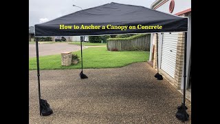 How to Anchor a Canopy on Concrete [upl. by Sluiter]