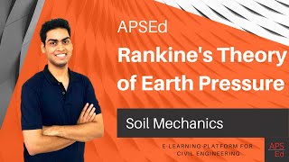 Rankines Theory of Earth Pressure  Soil Mechanics [upl. by Anaeerb325]