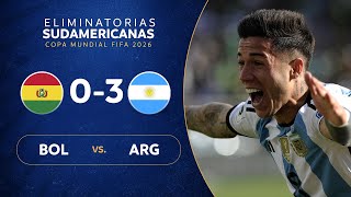 BOLIVIA vs ARGENTINA 03  RESUMEN  ELIMINATORIAS SUDAMERICANAS  FECHA 2 [upl. by Barb693]