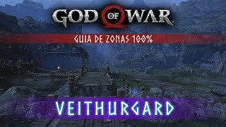 God of War Guia de Zonas 100  Veithurgard [upl. by Gudren]