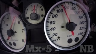 Mazda Mx5 NB Miata 16 Stock 0100 kmh Acceleration [upl. by Ettenyar]