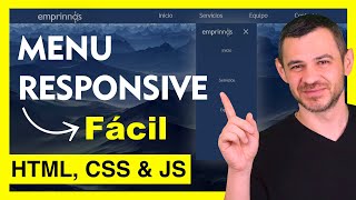 Como hacer un menu responsive con html5 css3 y JavaScript  Tutorial [upl. by Hayashi]