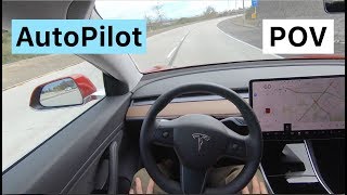 Tesla Model 3 POV Drive with Autopilot No Talking [upl. by Opiuuk]