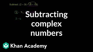 Subtracting complex numbers  Imaginary and complex numbers  Algebra II  Khan Academy [upl. by Porte]