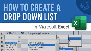 Create a Drop Down List in Excel [upl. by Watson944]