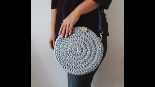 Okrągła torebka na szydełku Round crochet bag [upl. by Arrec]