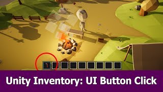 Unity Inventory  UI Button Click Tutorial [upl. by Hardie]