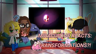 MIRACULOUS LADYBUG REACTS  To transformations Gacha Club [upl. by Rexferd]