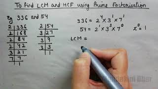 LCM and HCF using Prime Factorisation [upl. by Eaver672]