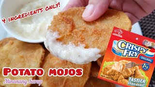 POTATO MOJOS RECIPE SNACKMERIENDA  minanangsarap [upl. by Drooff564]