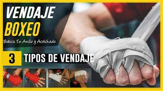 VENDAJE BOXEO 3 variantes fundamentales en 8 anillo acolchado  Como vendar manos correctamente [upl. by Ennahs]