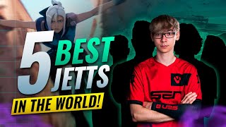 TOP 5 BEST JETT PRO Players In THE WORLD  Valorant [upl. by Ssirk952]