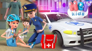 Policia de niños en Español 👮 Carros de policía 🚔 Canciones Infantiles  HeyKids [upl. by Ferro]