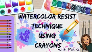 Watercolor Resist with Crayons [upl. by Chapa968]