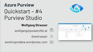 Azure Purview Quickstart 4  Purview Studio [upl. by Solokin]