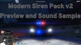 Modern Siren Pack FiveM v2 Preview  Sound Samples [upl. by Ihc]