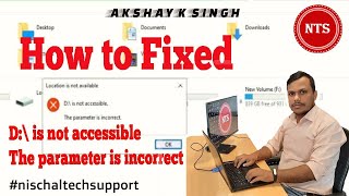 How to fixed Dis not accessible Parameter is incorrect Error in Windows  RAW Partition Fix [upl. by Scully]