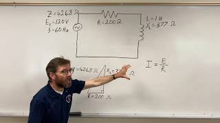 Calculating Series RL Circuit Amps Ohms and Volts [upl. by Wendt778]