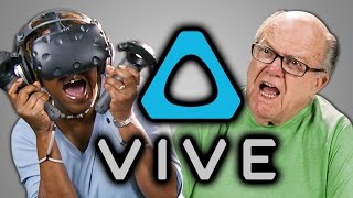 ELDERS REACT TO HTC VIVE VR [upl. by Amalburga]