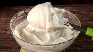 Condensed Milk Whipped Cream Recipe  How To Make Whipped Cream IcingFrosting Easily At Home [upl. by Kadner]