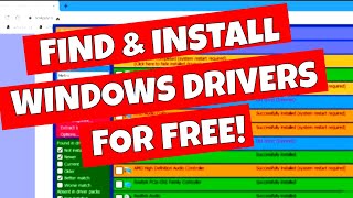 Find amp Install Windows PC Drivers AUTOMATICALLY For Free [upl. by Tnahsarp535]