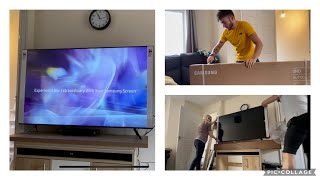 Samsung 58” UHD 4k TV Unboxing Video [upl. by Koo701]