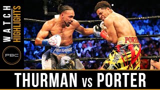 Thurman vs Porter HIGHLIGHTS June 25 2016  PBC on CBS [upl. by Annaehs]