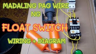 Float Switch wiring and diagram with magnetic contactor  water level switch  water pump control [upl. by Dusza]