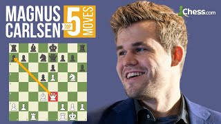 Magnus Carlsens 5 Most Brilliant Chess Moves [upl. by Essile]