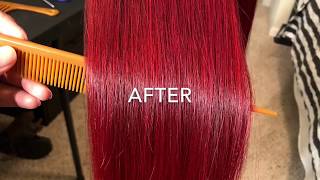 Using L’Oréal HiColor Red to dye weave [upl. by Greyso]