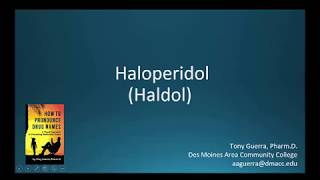 CC How to Pronounce haloperidol Haldol Backbuilding Pharmacology [upl. by Reid]